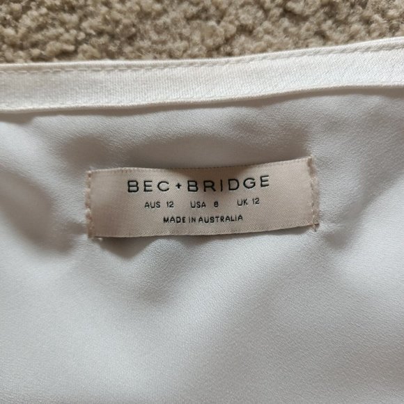 Bec & Bridge Nadia Cut Out Midi Dress - Size 12 Chocolate Ivory - Picture 3 of 12